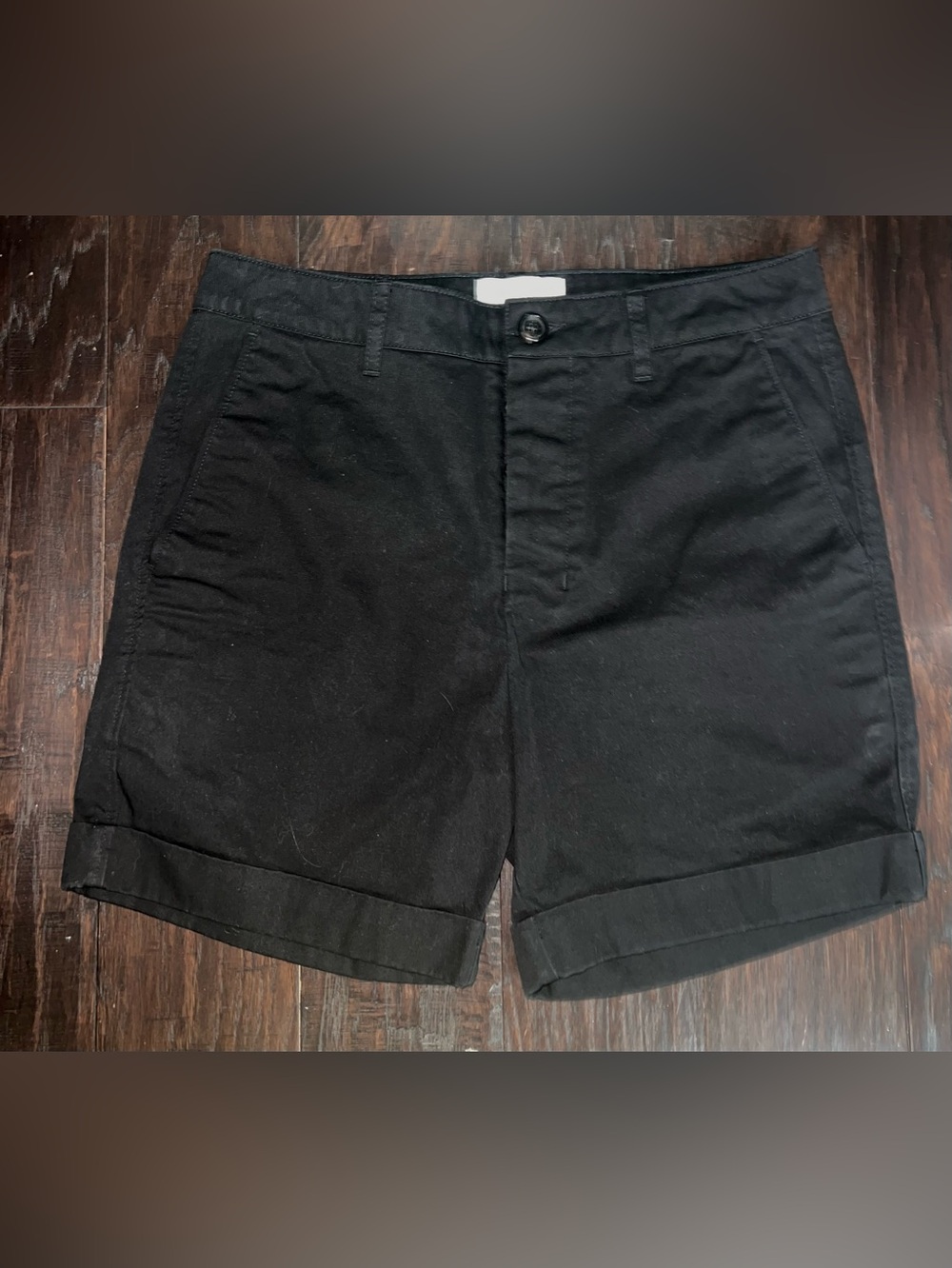 AMI Paris Mens Cuffed Chino Shorts Black Size M Alexandre Mattiussi Retail $320+